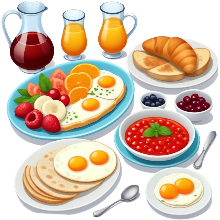 Turkish Breakfast text with Beautiful finish  emoji