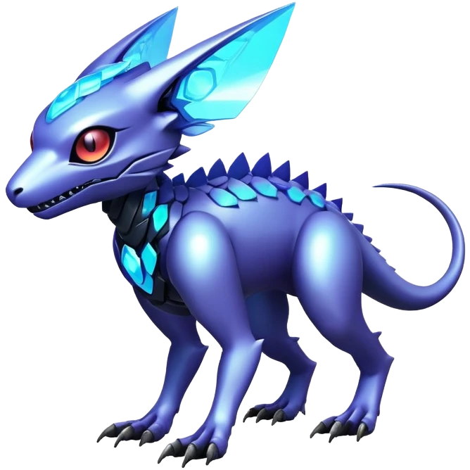  exotic futuristic modern cyber-Fakémon-Digimon-Trico-Vernid-creature emoji