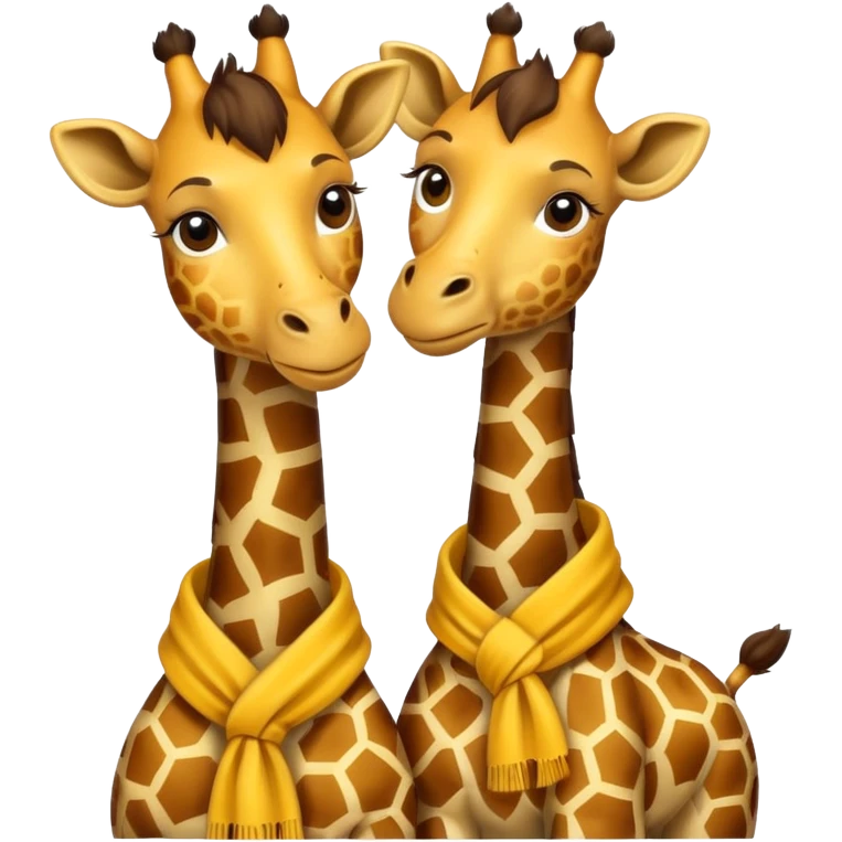 Giraffe with yellow Scarves emoji