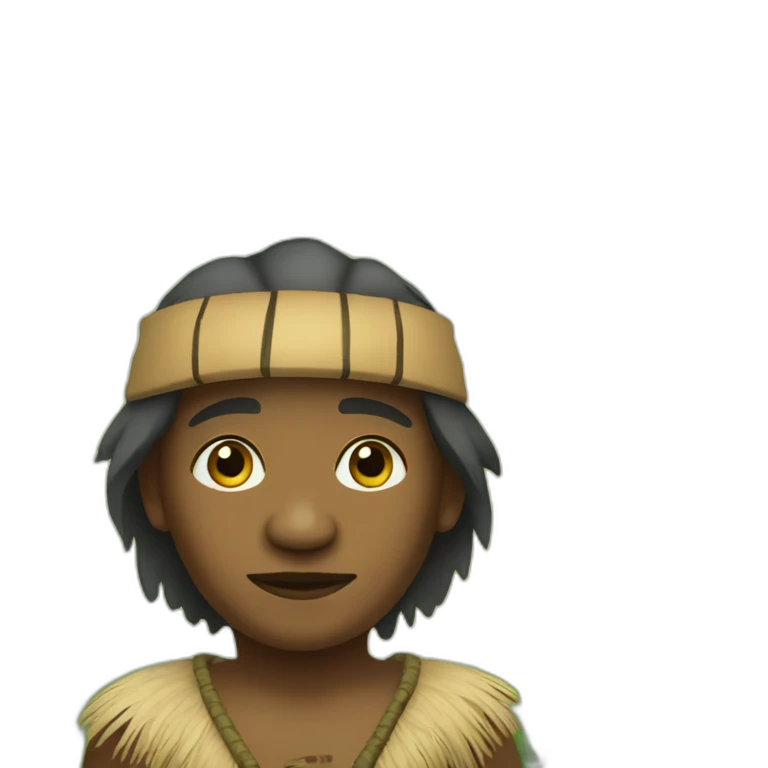 Aborigine with palm trees around emoji