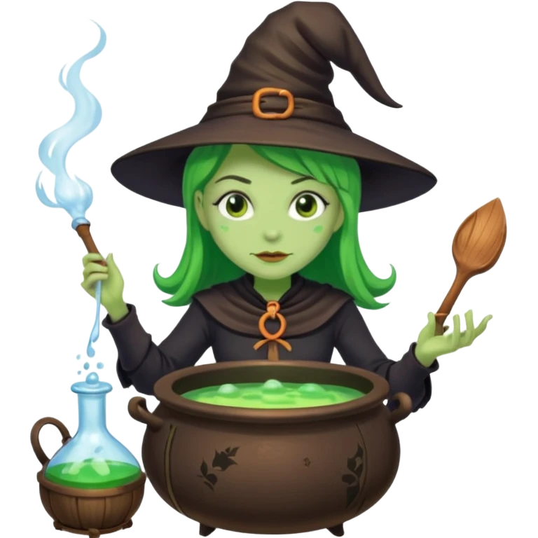 green witch cooking potion emoji