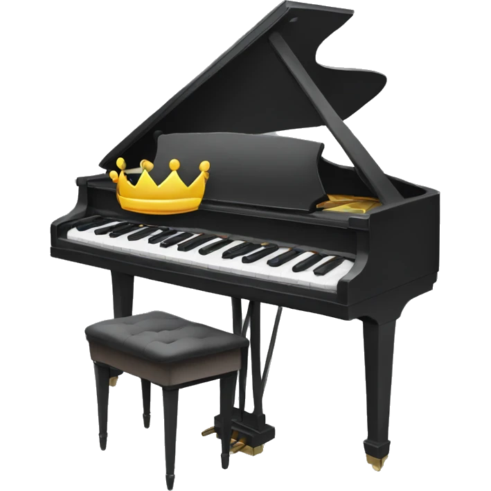 a piano emojis with a crown on the corner emoji