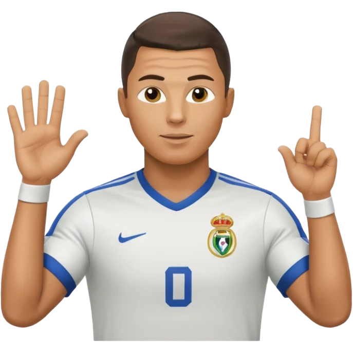 Ronaldo doing the « calma » emoji