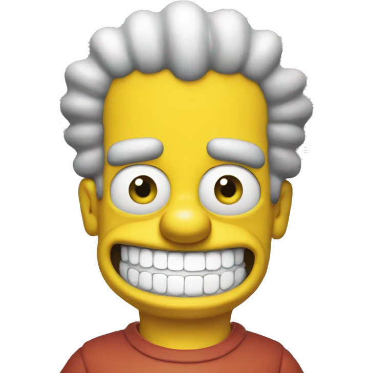 bart simpsons as a kid from the tv series "the simpsons" smiling emoji