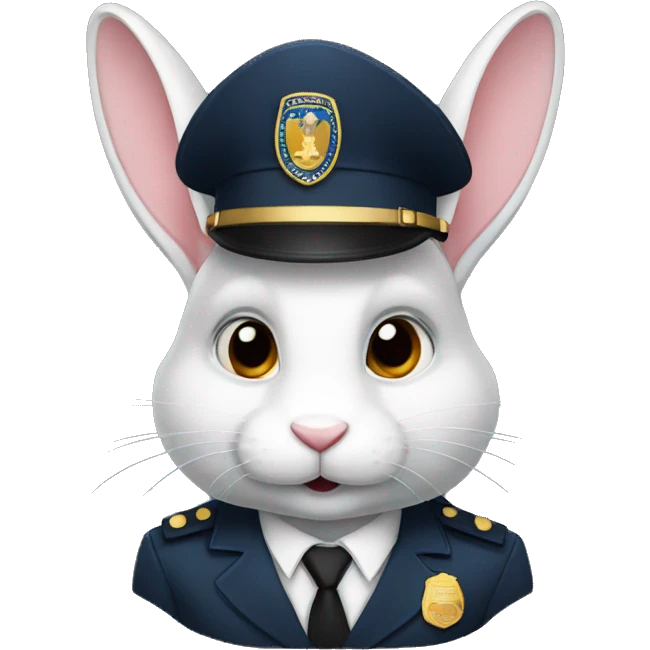 a rabbit as a fbi officer emoji