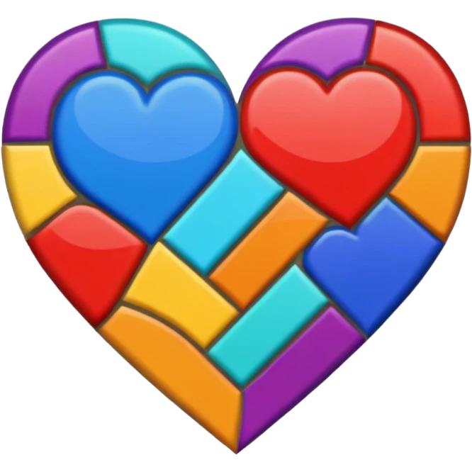 heart mosaic emoji