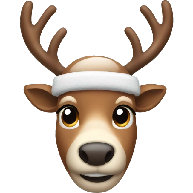 Reindeer wearing earwarmers emoji