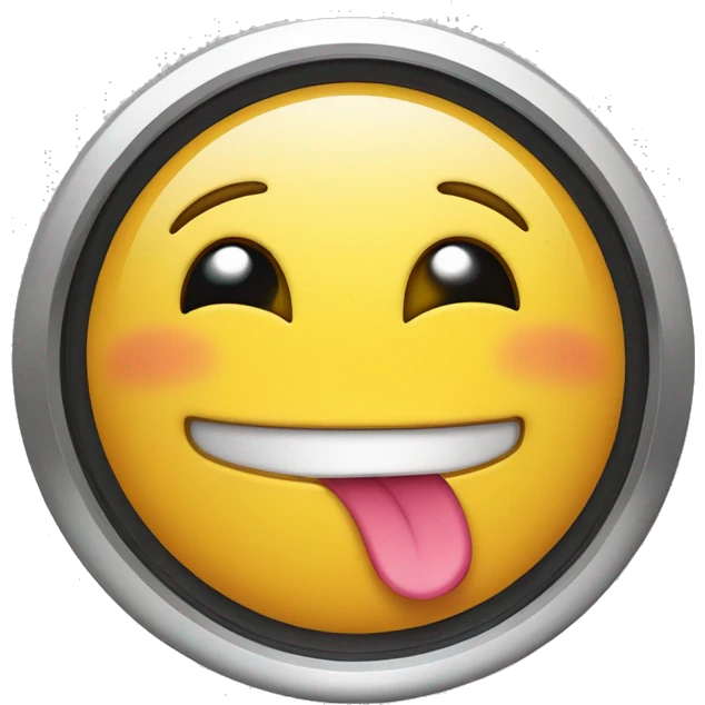 Smiley regarde en haut à gauche, montre en bas à droite  emoji