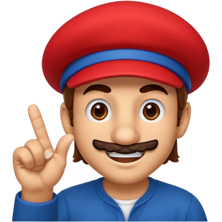 mario sacando el dedo de enmedio  emoji