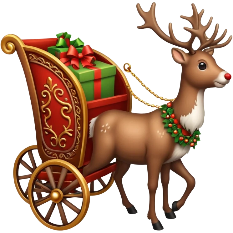 reindeer cart emoji