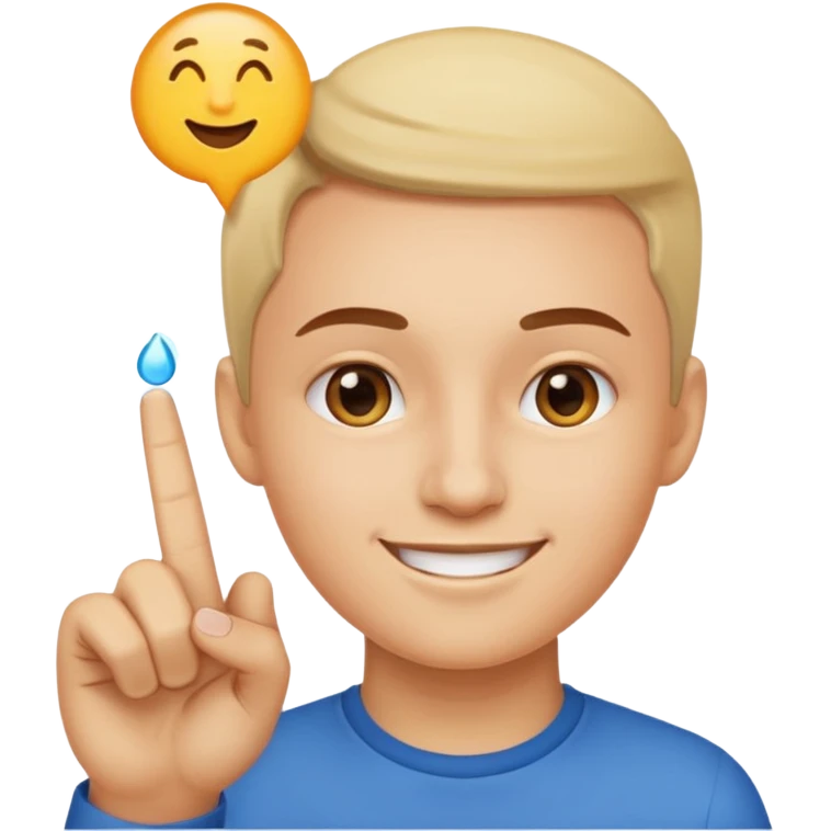 A classic emoji nose, no face, with a pointer finger touching the tip of it, combine these two 👆🏼👃🏼 emoji