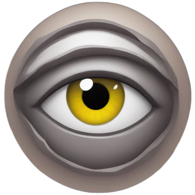 Yeux avec planète terre à la place de la pupille emoji