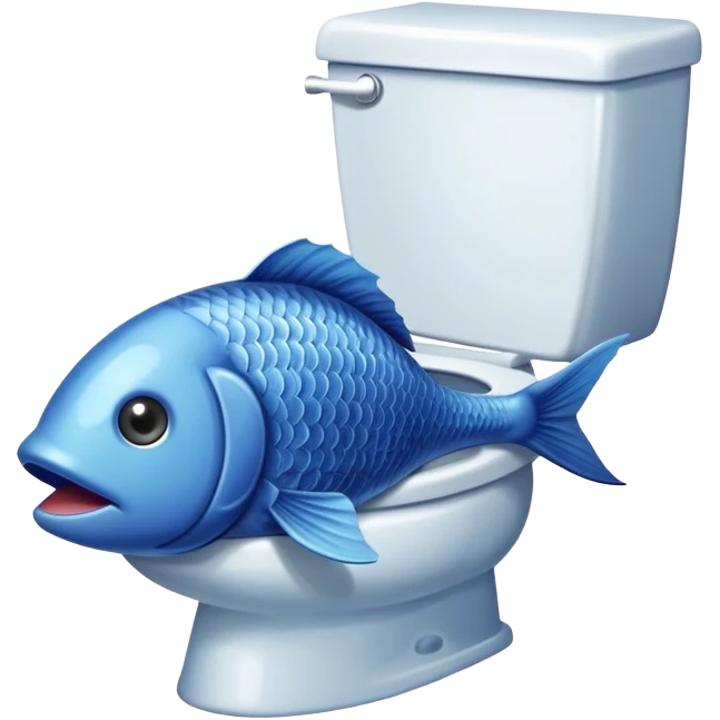 Toilet fish emoji