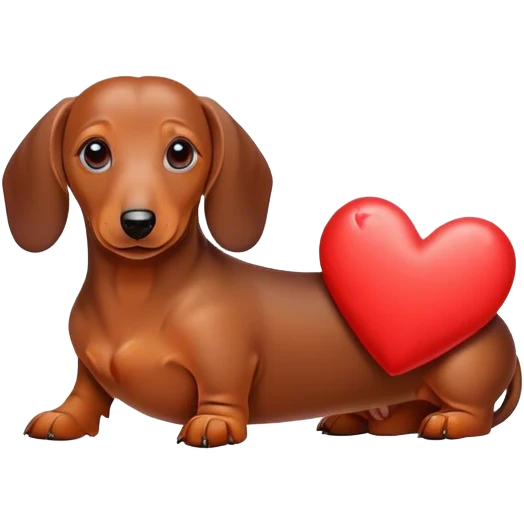 valentine dachshund emoji