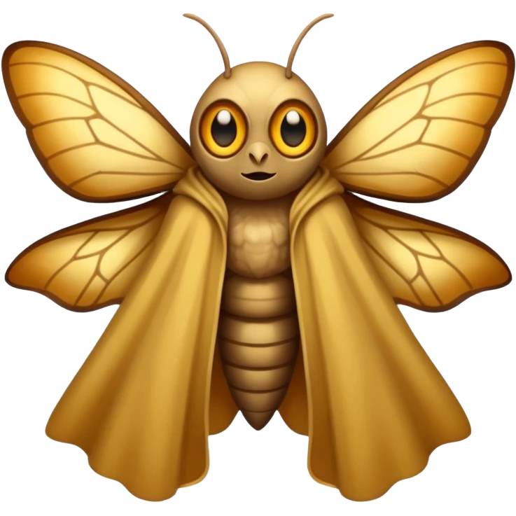 moth cloak character narrow eyes glow emoji