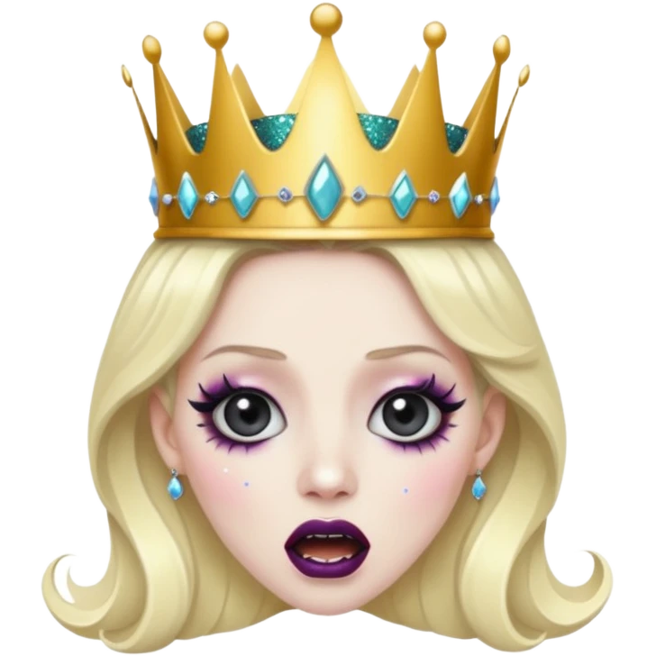 Glitter scream queen emoji