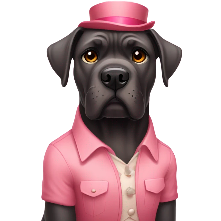 A Cane Corso dressed as a lover. emoji