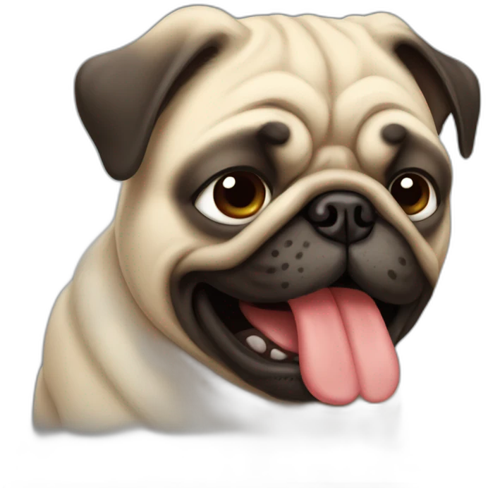 pug sneezing emoji