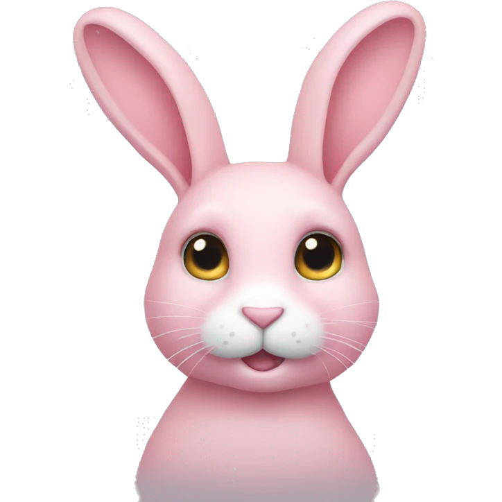 Pastel pink rabbit emoji