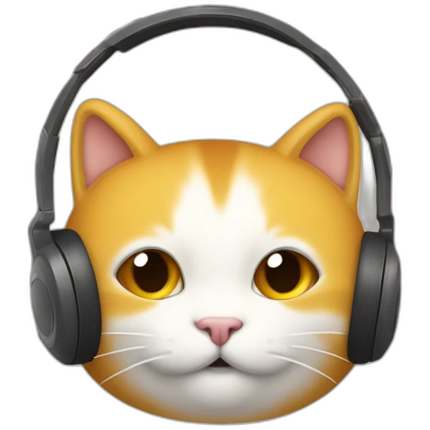 un chat qui boit de la bière est qui porte un casque de gaming emoji