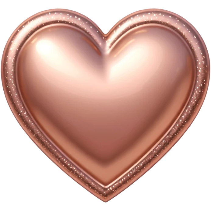 rose gold heart with sparkles emoji
