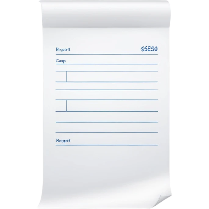 file and paper receipt put side by side emoji