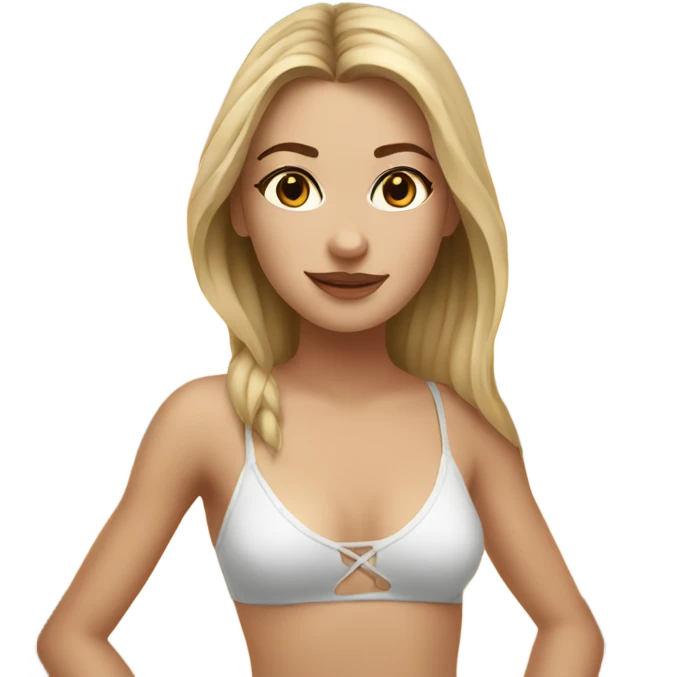 White girl, beach vibes, brown eyes  emoji