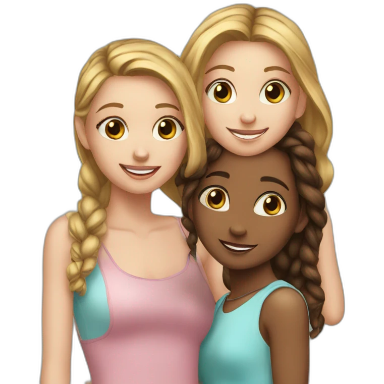 trio-girls-best-friends emoji