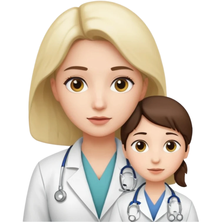 A medic (woman) attending to a person at the hospital emoji