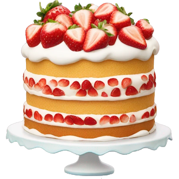 Strawberry shortcake cake  emoji