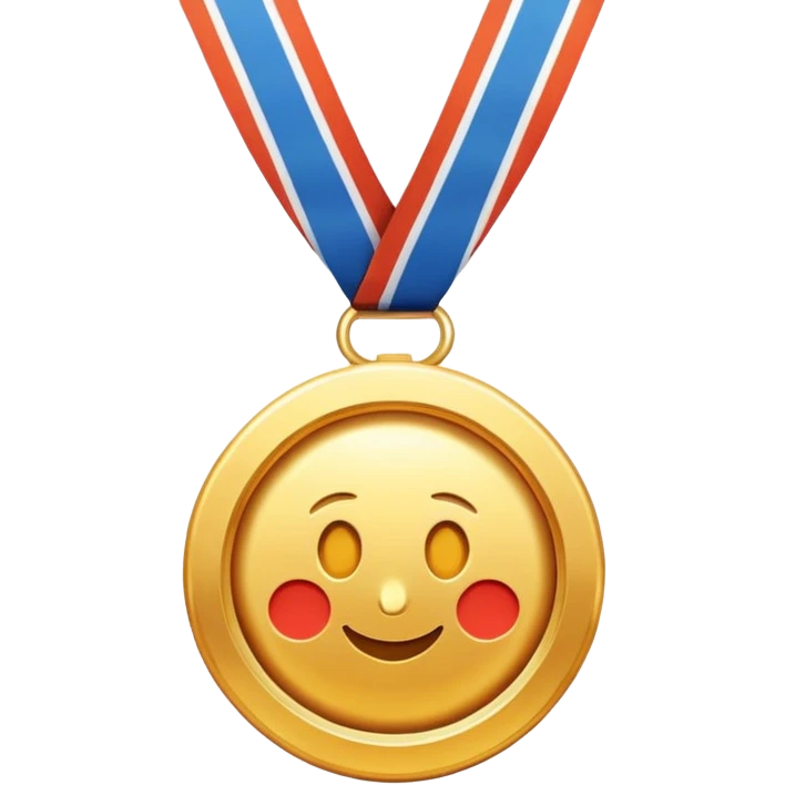 Медаль за 3 место просто цифра без узоров emoji