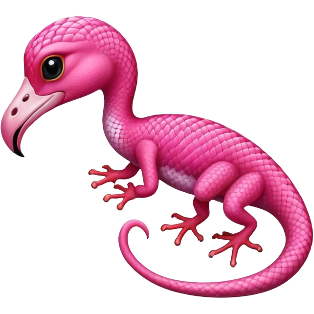 Flamingo gecko  emoji