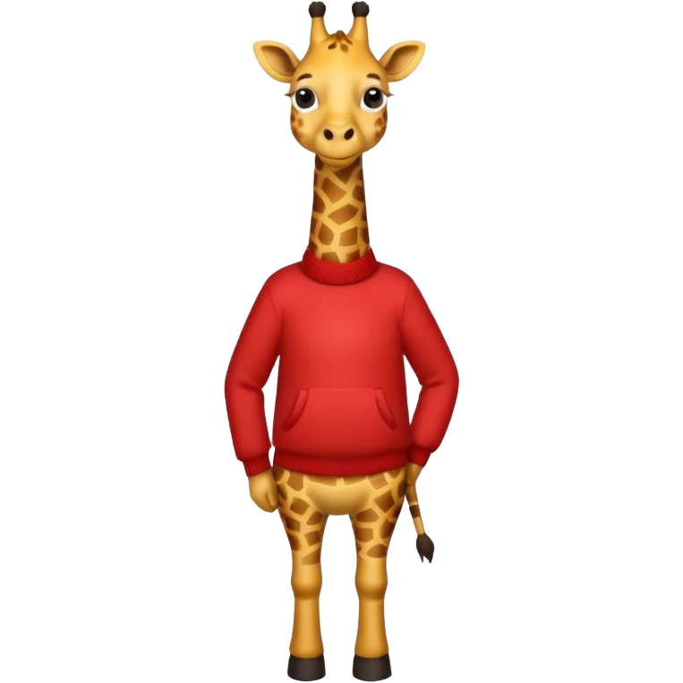 giraffe wearing red weater emoji