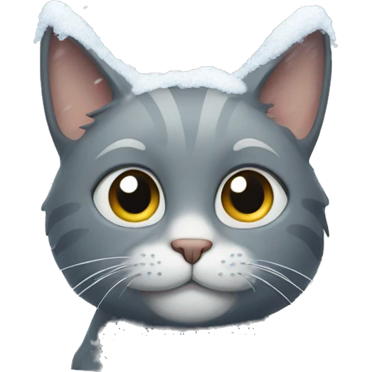 cat in snow emoji