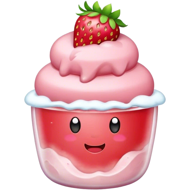 strawberry kakigori emoji