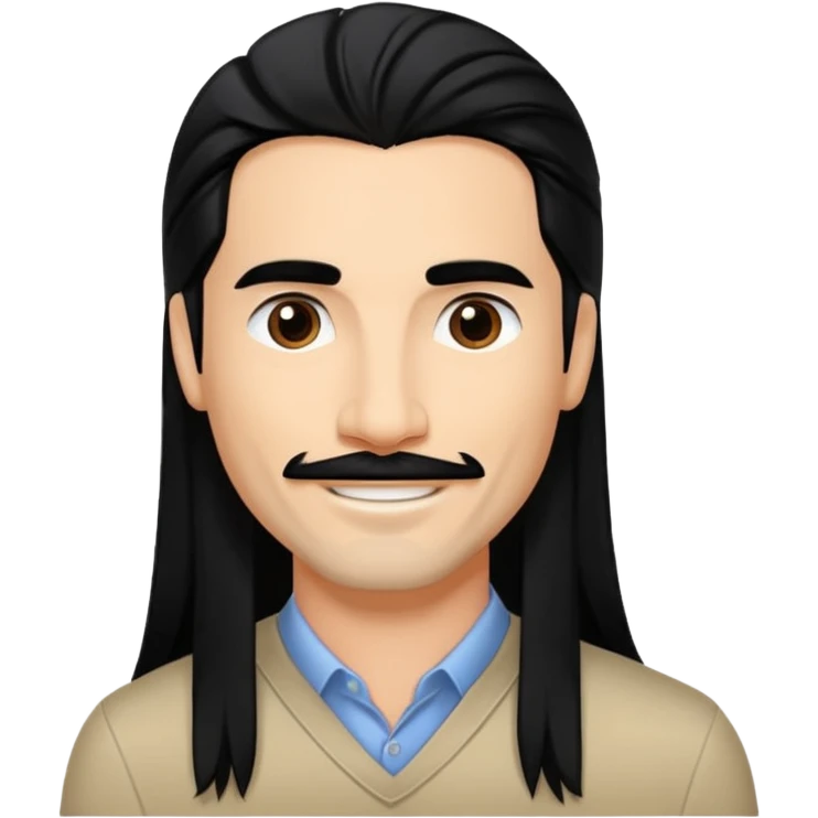 Kevin Richardson from Backstreet Boys with long black hair emoji