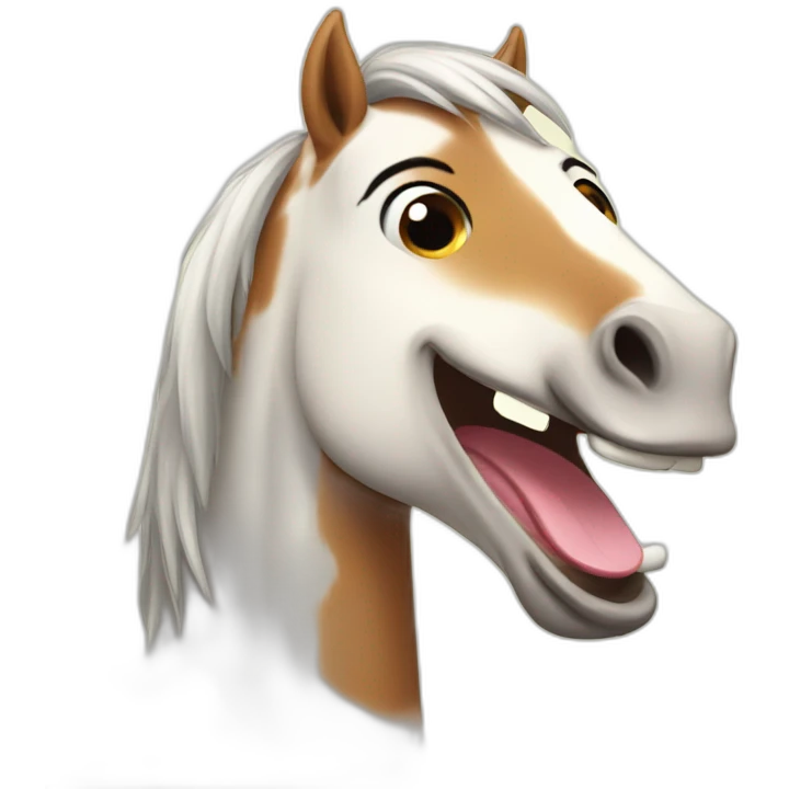Cute Laughing horse emoji