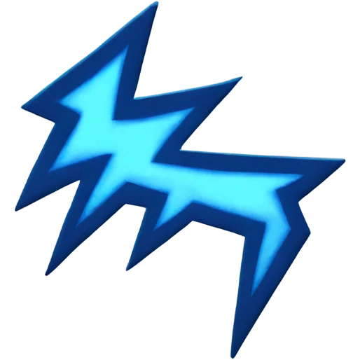 Blue lightning bolt emoji
