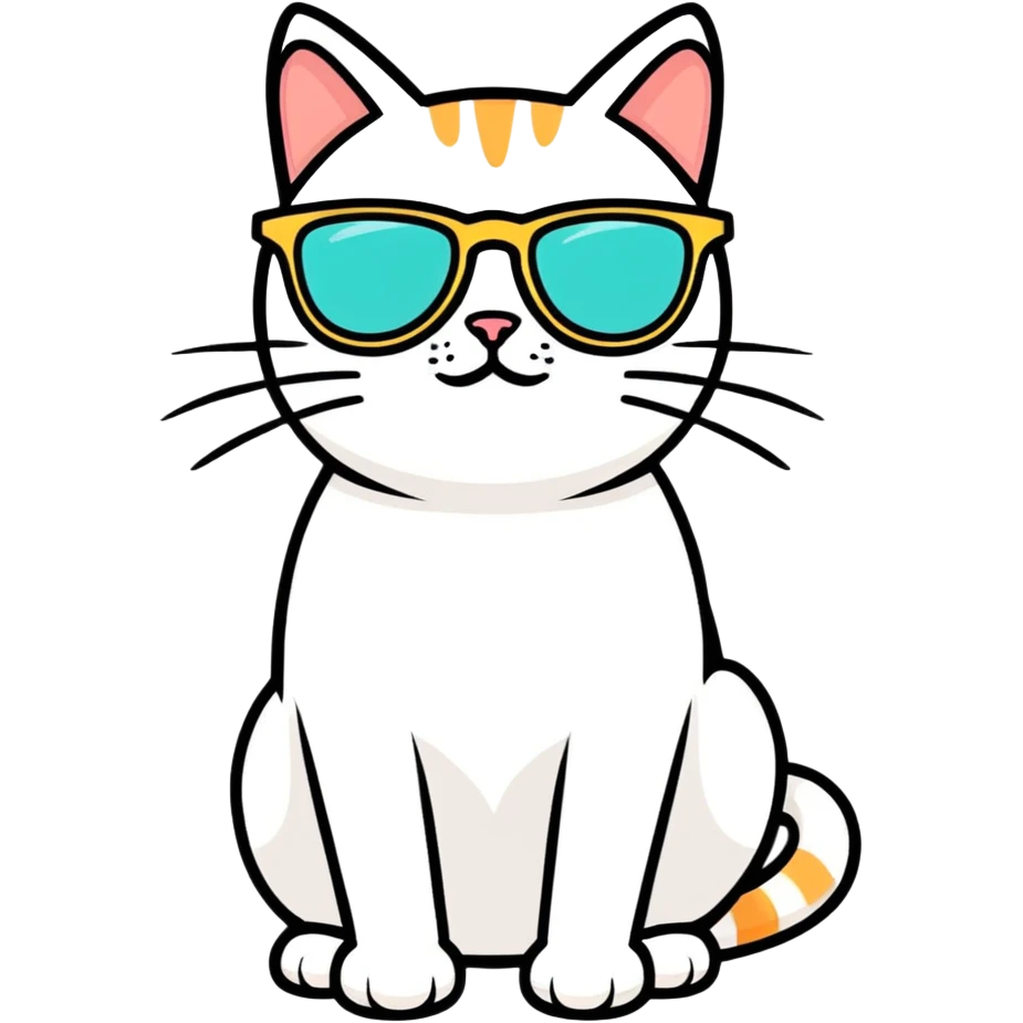 Cat with sunglasses emoji