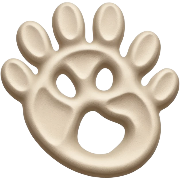 simple white Cat footprint emoji