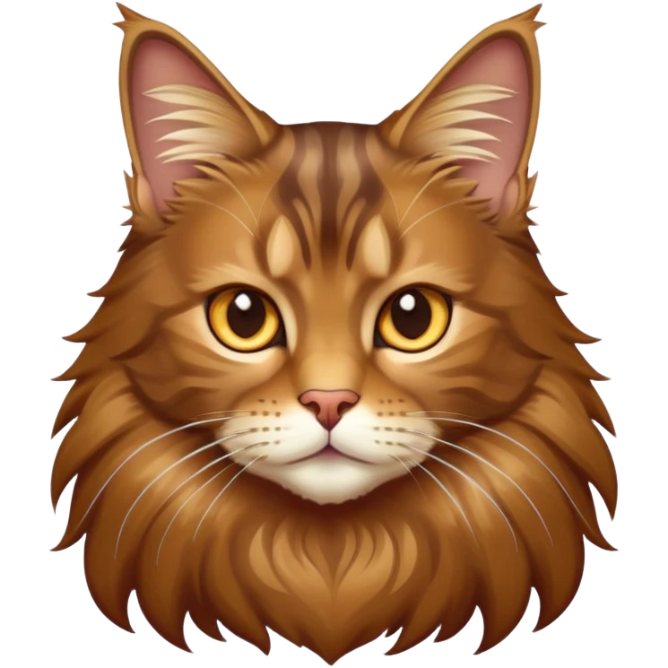 cinematic-brown-maine-coon-cat-portrait-emoji,-elegant-and-alert,-sleek-brown-and-gold-tones-with-hints-of-deep-auburn,-simplified-yet-sharp-features,-highly-detailed,-glowing-with-a-warm,-confident-glow,-high-shine emoji