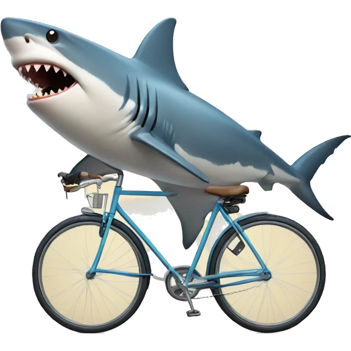 shark on bicycle emoji