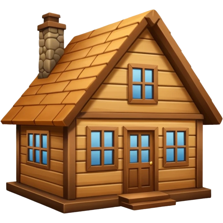 wood house emoji