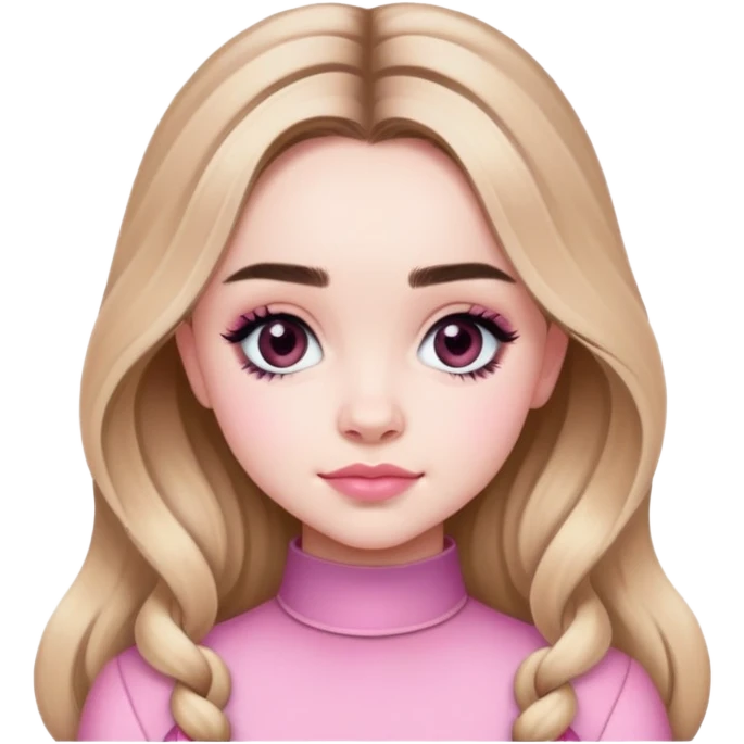 Sabrina Carpenter wearing pink emoji