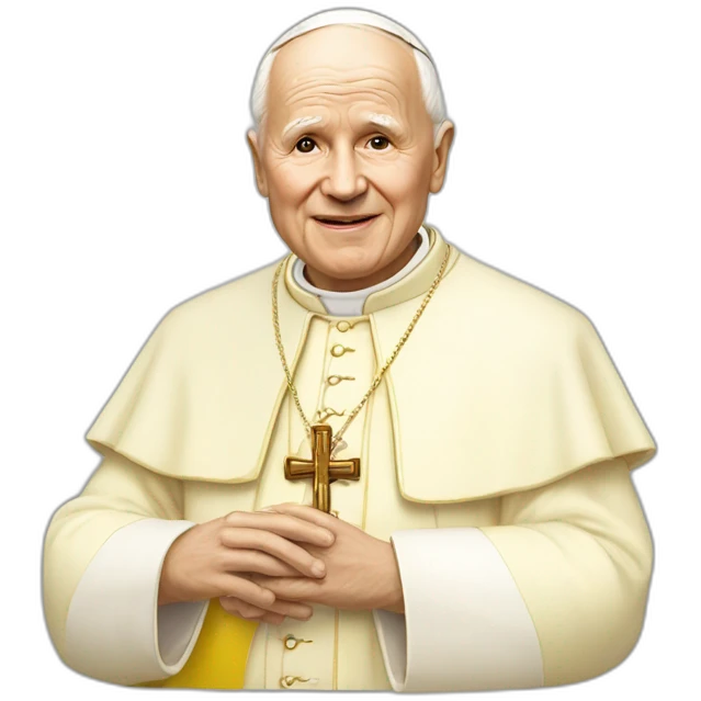 john-paul-ii-skin-color-yellow emoji