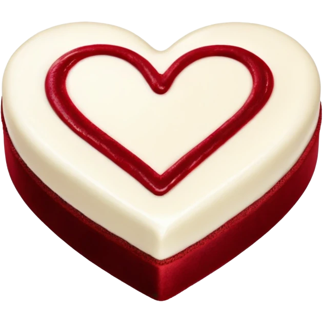 Heart shaped like a dessert emoji