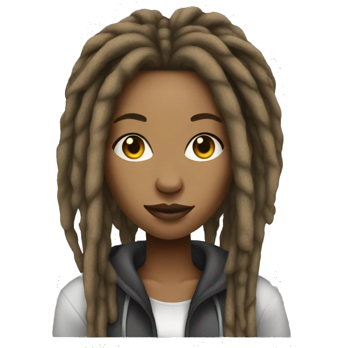Masculine Female Rapper with Dreads emoji