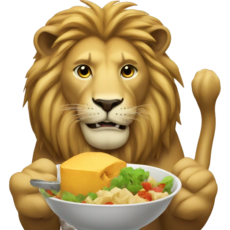 Lion eating  emoji