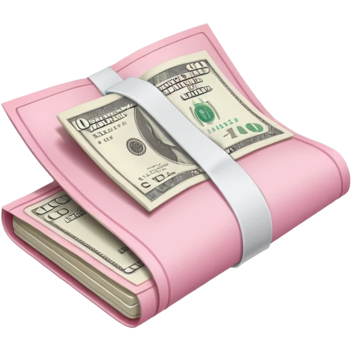 a pink piece of cash emoji