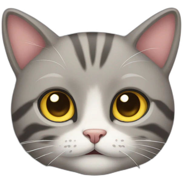 A shy cat emoji